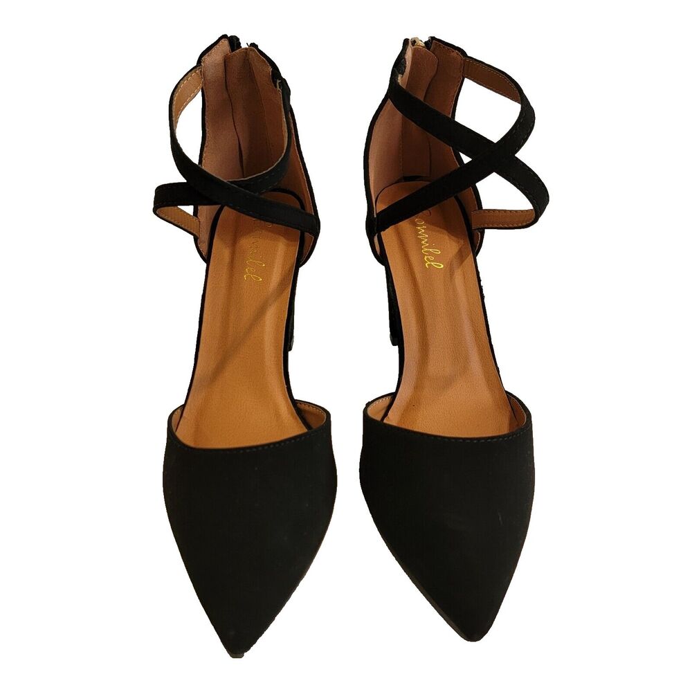 Bonnilel Women's Strappy Pointed Toe Stiletto Heels Size 8 - 3" heel